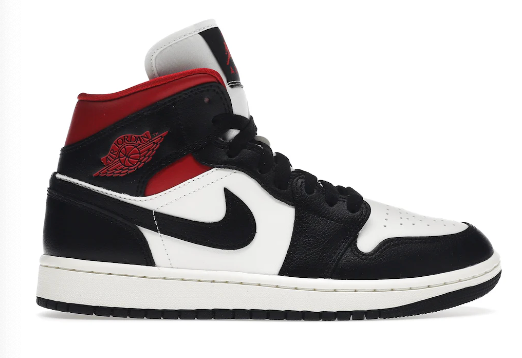 Jordan 1 Mid Gym Panda Red (Women's)