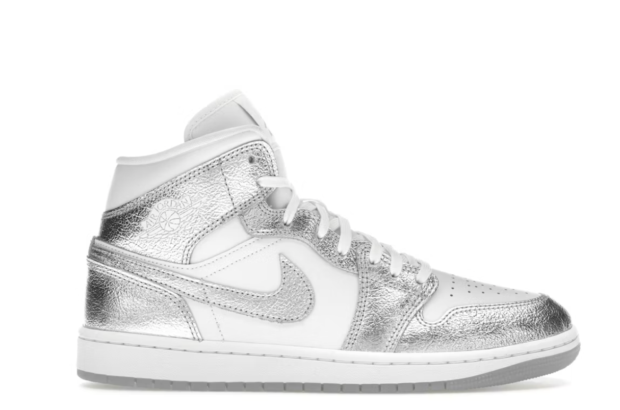 Jordan 1 Mid SE Metallic Silver (Women's)