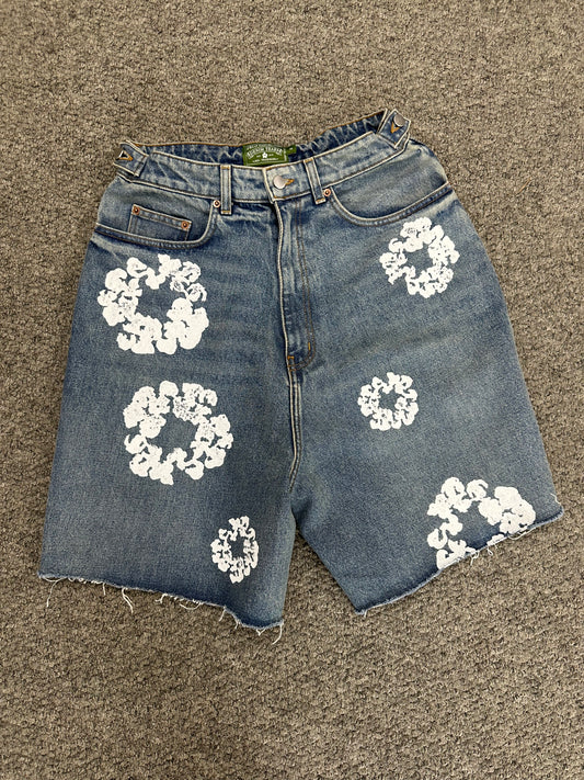Denim Tears Laser Wreath Denim Short Blue